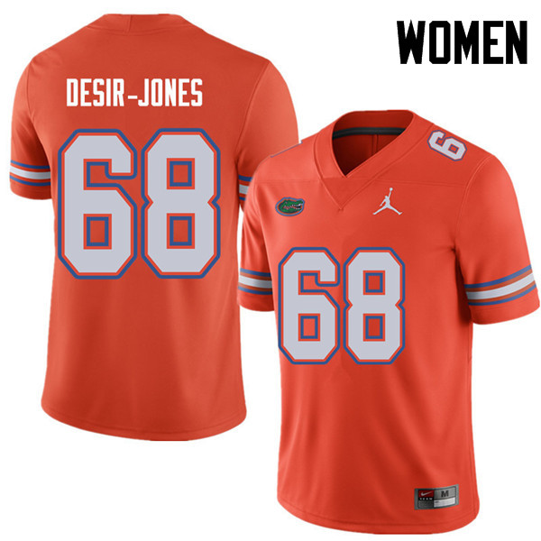 Jordan Brand Women #68 Richerd Desir-Jones Florida Gators College Football Jerseys Sale-Orange